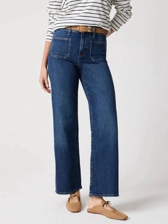 J. Crew Denim - J. Crew Slim wide-leg patch-pocket jean in all-day stretch - Size 31
